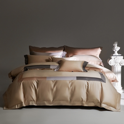 91家纺网 家纺一手货源 找家纺 （总）淼铭家纺 2025新款双股长绒棉四件套-简意系列