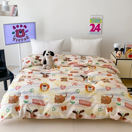 （总）窝米 2024新款韩国设计师卡通手绘单品被套系列