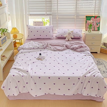 91家纺网 家纺一手货源 找家纺 （总）优选良品 2025直播爆款水洗皱皱夏被四件套空调被芯三件套春秋被子