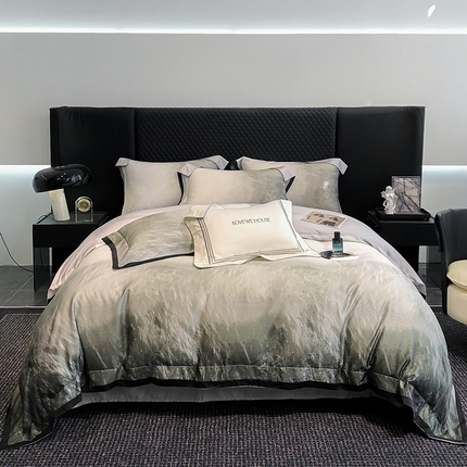 91家纺网 家纺一手货源 找家纺 （总）若未家居 2025新款超细旦天丝棉数码印花四件套-马尔代夫