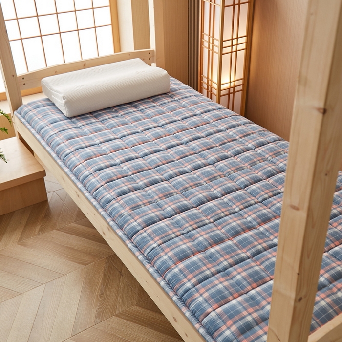 91家纺网 家纺一手货源 找家纺 祁恋婷家居 2024新款全棉水洗棉棉花床褥床垫【床垫遮盖物】系列-学生款 洛兰