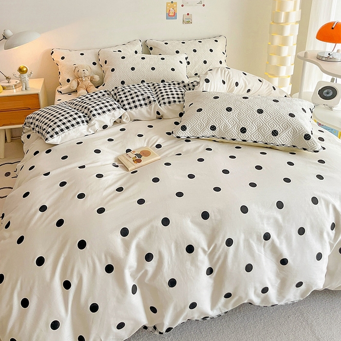 91家纺网 家纺一手货源 找家纺 羽爱家纺 2025新款A类双面全棉印花床盖套件 星星点灯