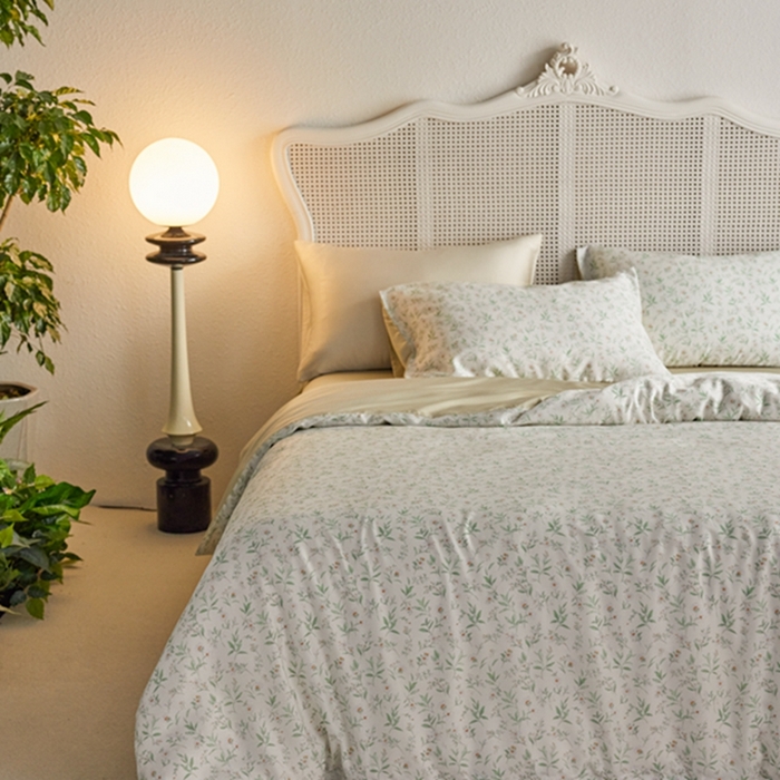 91家纺网 家纺一手货源 找家纺 时年家纺 2024春夏新品莱赛尔天丝印花四件套 漫语佳人