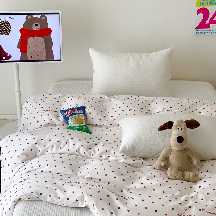 91家纺网 家纺一手货源 找家纺 窝米 2024新款韩国设计师卡通手绘单品被套系列 寻光