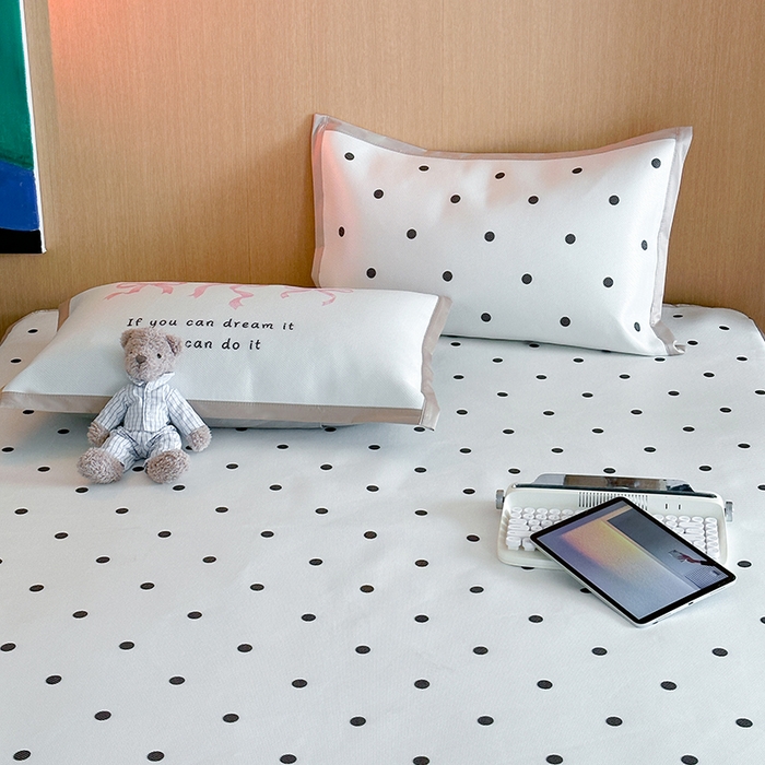 91家纺网 家纺一手货源 找家纺 （总）昔可家纺 2024床笠款冰藤席波点大版枕套系列