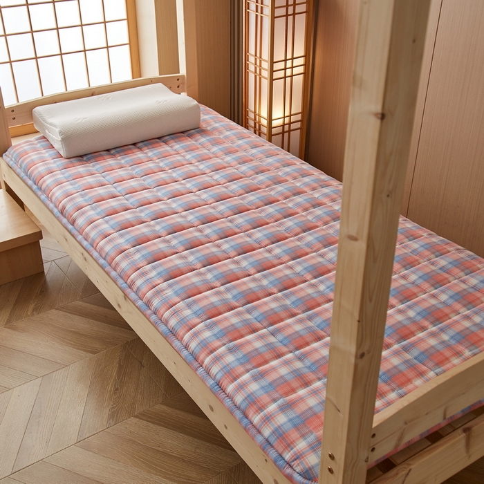 91家纺网 家纺一手货源 找家纺 祁恋婷家居 2024新款全棉水洗棉棉花床褥床垫【床垫遮盖物】系列-学生款 冰淇淋