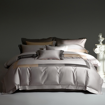 91家纺网 家纺一手货源 找家纺 （总）淼铭家纺 2025新款双股长绒棉四件套-简意系列