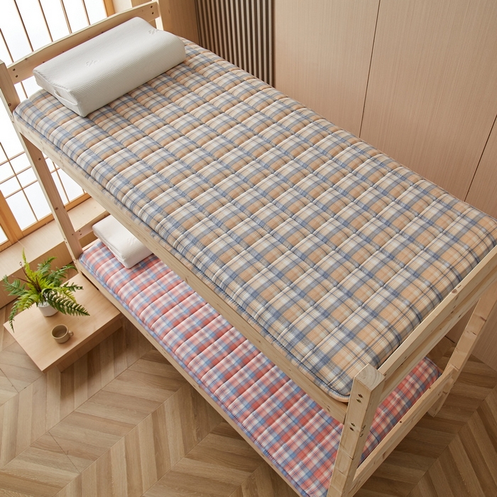 91家纺网 家纺一手货源 找家纺 祁恋婷家居 2024新款全棉水洗棉棉花床褥床垫【床垫遮盖物】系列-学生款 洛林