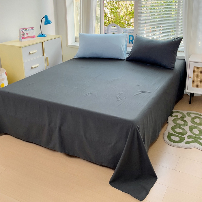 91家纺网 家纺一手货源 找家纺 森璐家纺2024新款1水洗棉单床单系列 混搭-浅蓝深灰