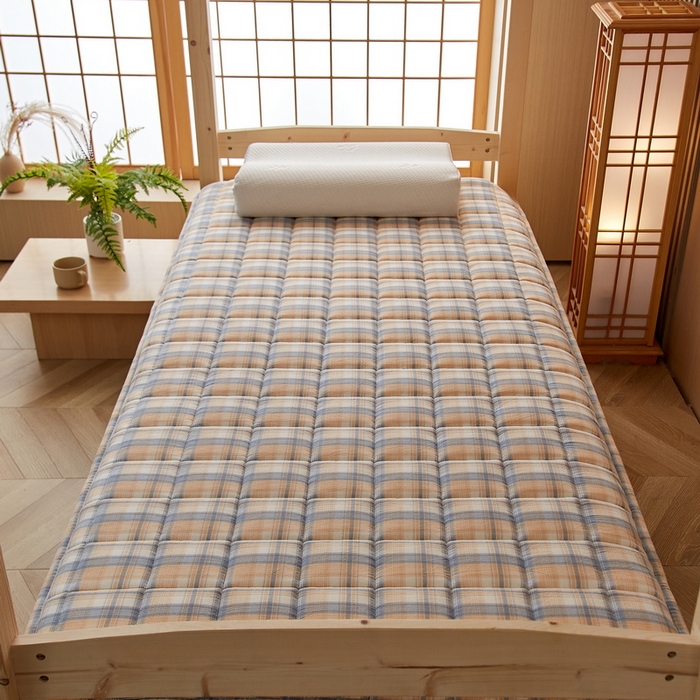 91家纺网 家纺一手货源 找家纺 祁恋婷家居 2024新款全棉水洗棉棉花床褥床垫【床垫遮盖物】系列-学生款 洛林