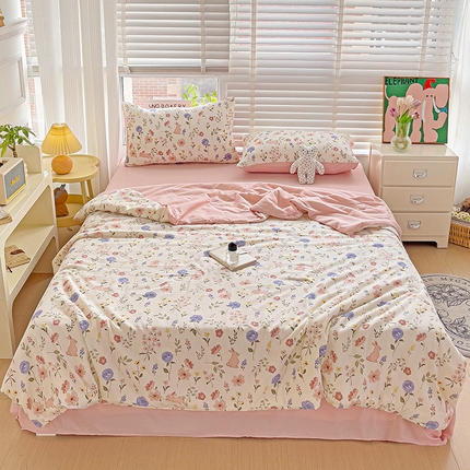 91家纺网 家纺一手货源 找家纺 （总）优选良品 2025直播爆款水洗皱皱夏被四件套空调被芯三件套春秋被子