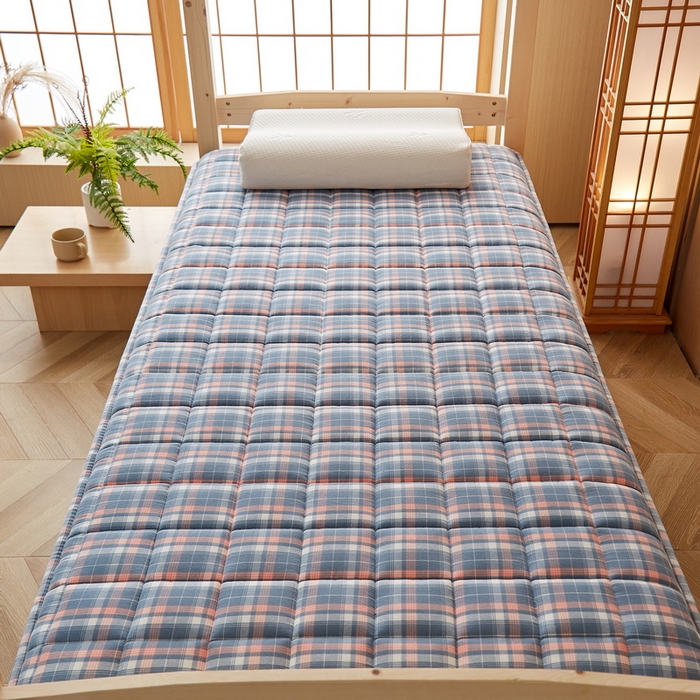 91家纺网 家纺一手货源 找家纺 祁恋婷家居 2024新款全棉水洗棉棉花床褥床垫【床垫遮盖物】系列-学生款 洛兰