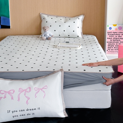 91家纺网 家纺一手货源 找家纺 （总）昔可家纺 2024床笠款冰藤席波点大版枕套系列