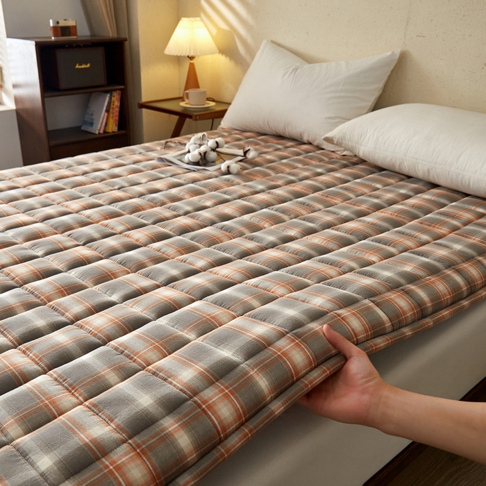 91家纺网 家纺一手货源 找家纺 祁恋婷家居 2024新款全棉水洗棉棉花床褥床垫【床垫遮盖物】系列-成人款 洛卡