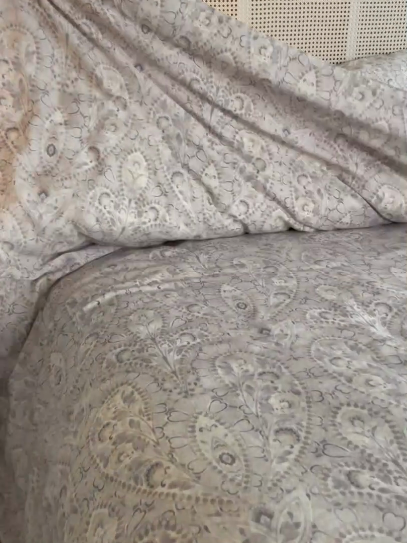 91家纺网 家纺一手货源 找家纺 时年家纺 2024春夏新品莱赛尔天丝印花四件套 沐颜