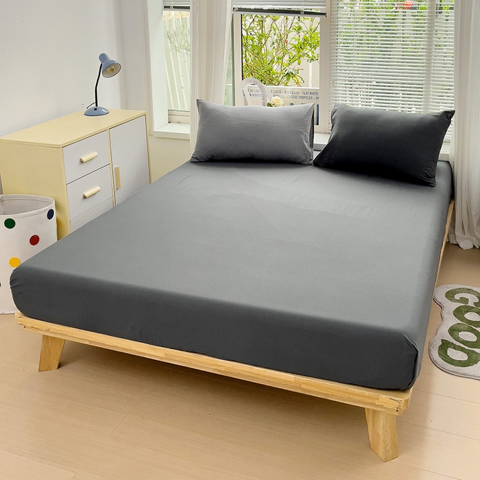 91家纺网 家纺一手货源 找家纺 森璐家纺2024新款1水洗棉单床笠系列  混搭-浅灰深灰