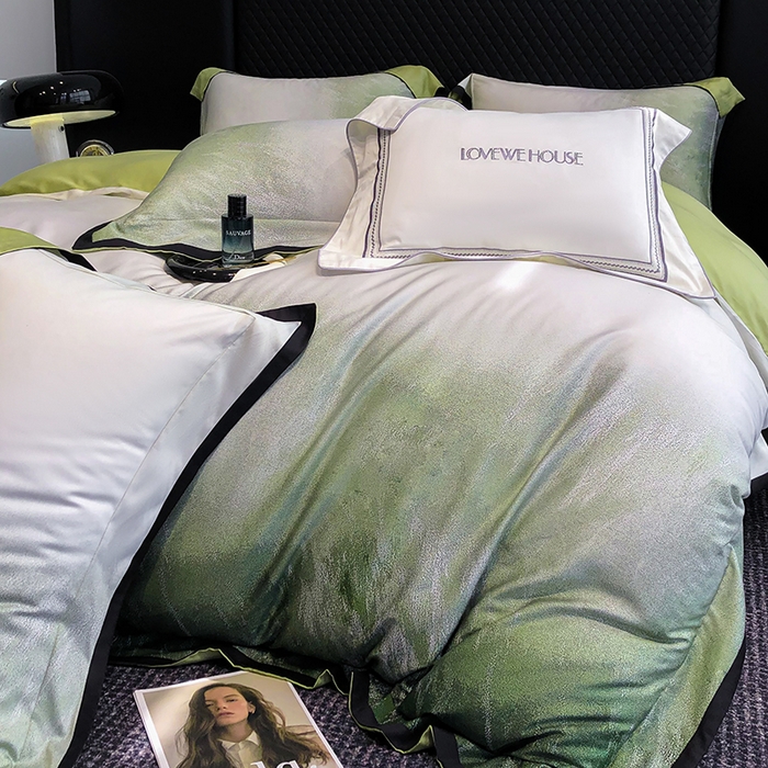 91家纺网 家纺一手货源 找家纺 若未家居 2025新款超细旦天丝棉数码印花四件套-马尔代夫 马尔代夫 绿