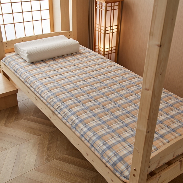 91家纺网 家纺一手货源 找家纺 祁恋婷家居 2024新款全棉水洗棉棉花床褥床垫【床垫遮盖物】系列-学生款 洛林