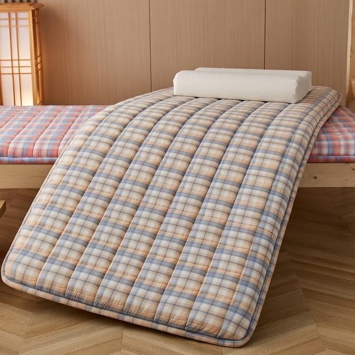 91家纺网 家纺一手货源 找家纺 祁恋婷家居 2024新款全棉水洗棉棉花床褥床垫【床垫遮盖物】系列-学生款 洛林