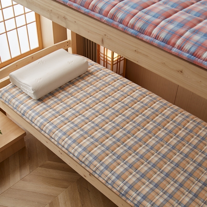 91家纺网 家纺一手货源 找家纺 祁恋婷家居 2024新款全棉水洗棉棉花床褥床垫【床垫遮盖物】系列-学生款 洛林