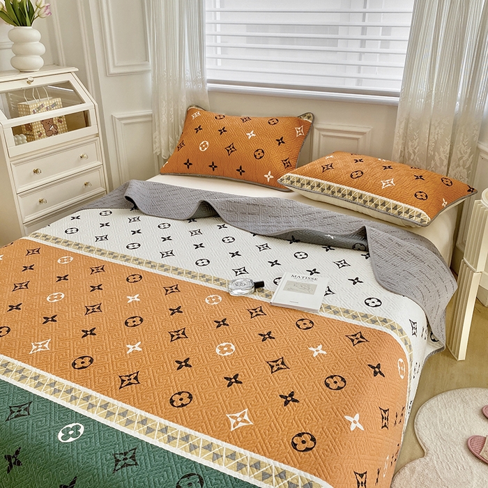 91家纺网 家纺一手货源 找家纺 羽爱家纺 2025新款A类双面全棉印花床盖套件 伊丽莎白