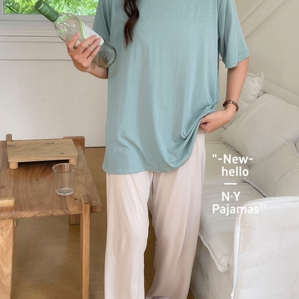 纽约生活 2024新款情侣天丝棉系列 青柠绿-女款
