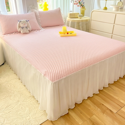 91家纺网 家纺一手货源 找家纺 （总）逸尚阁 2025新款A类冰豆豆凉席床裙款系列