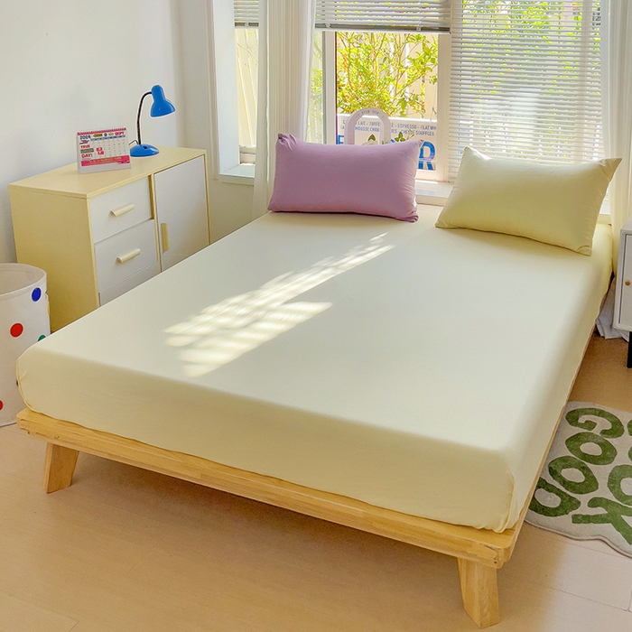 91家纺网 家纺一手货源 找家纺 森璐家纺2024新款1水洗棉单床笠系列  混搭-紫黄