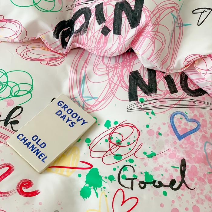 91家纺网 家纺一手货源 找家纺 窝米 2024新款韩国设计师卡通手绘单品被套系列 浅梦空间