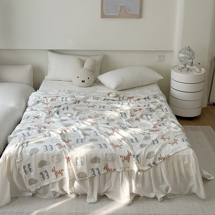 91家纺网 家纺一手货源 找家纺 （总）麻依 2024新款竹纤维印花款毛巾被冷感毯子夏凉被盖毯