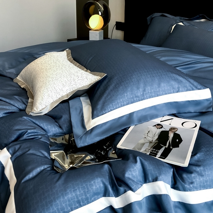 91家纺网 家纺一手货源 找家纺 （总）遇见家居生活馆 2024新款贡缎压花水洗真丝四件套