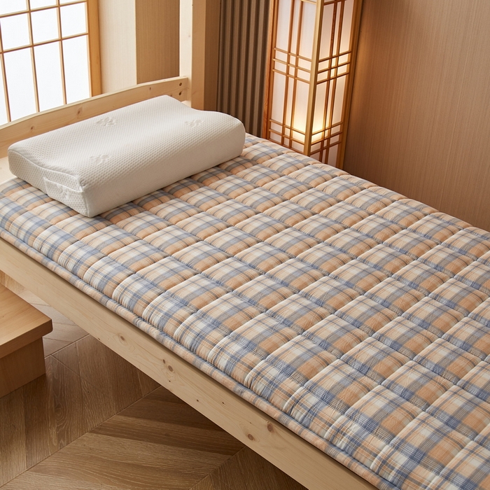 91家纺网 家纺一手货源 找家纺 祁恋婷家居 2024新款全棉水洗棉棉花床褥床垫【床垫遮盖物】系列-学生款 洛林