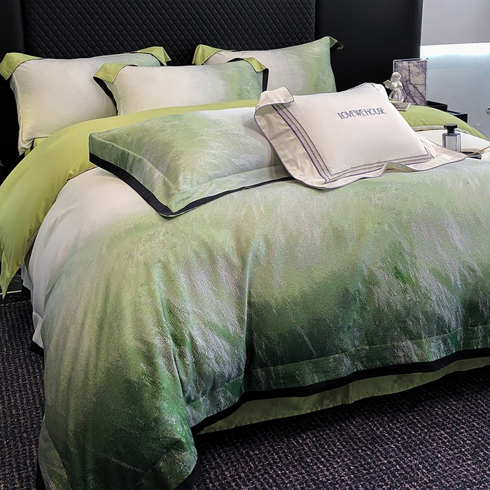 91家纺网 家纺一手货源 找家纺 若未家居 2025新款超细旦天丝棉数码印花四件套-马尔代夫 马尔代夫 绿