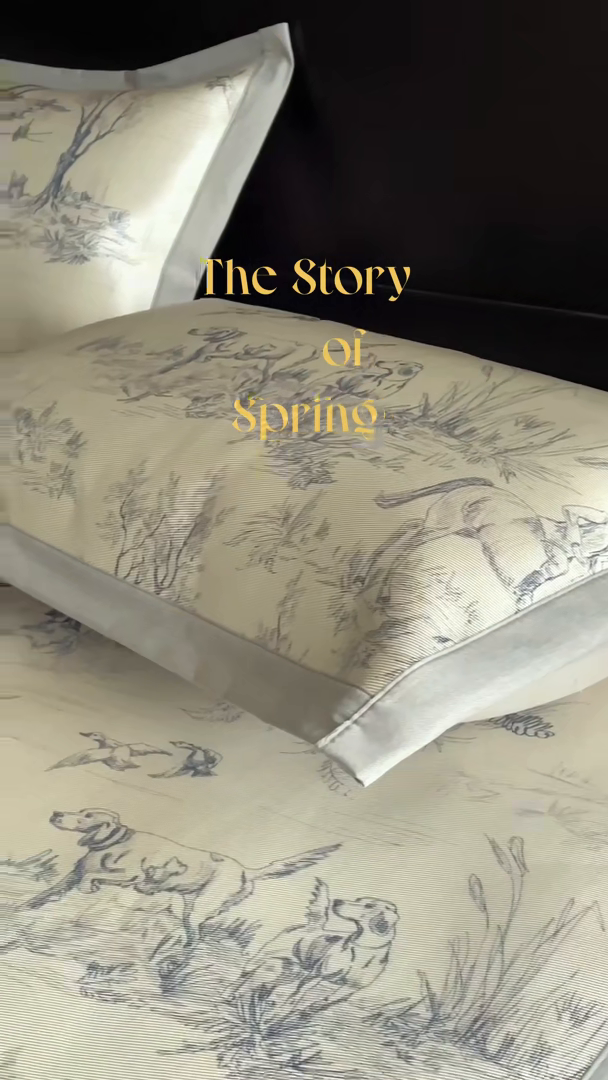 91家纺网 家纺一手货源 找家纺 圆岛家纺 2024新款900D复古手绘系列冰丝凉席 马丁-蓝