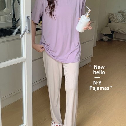 纽约生活 2024新款情侣天丝棉系列 葡萄紫-女款