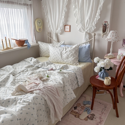 91家纺网 家纺一手货源 找家纺 （总）恋恋三季 2024新款纯棉可机洗嵌绳款夏凉被四件套--第二组