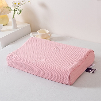 91家纺网 家纺一手货源 找家纺 （总）一粒麦子 2024新款冰丝-山茶花乳胶枕40*60*10*12