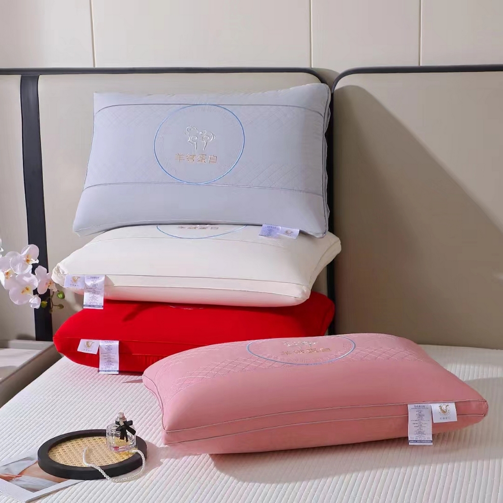 91家纺网 家纺一手货源 找家纺 （总）其乐枕芯 2024新款羊绒蛋白枕--羊绒蛋白热熔枕超30天不退不换 