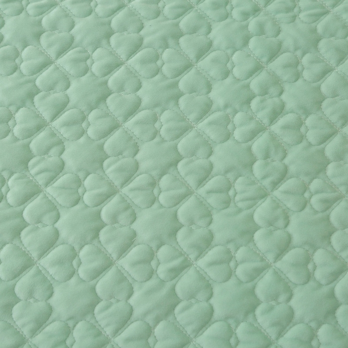 91家纺网 家纺一手货源 找家纺 芸锦豪 2024新款宝宝绒夹棉刺绣床笠 嫩绿