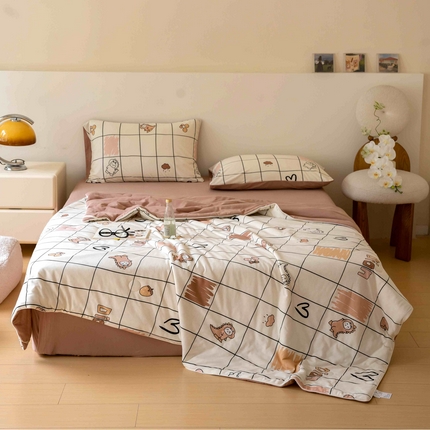 91家纺网 家纺一手货源 找家纺 （总）华超针织 2024新款全棉针织印花夏被