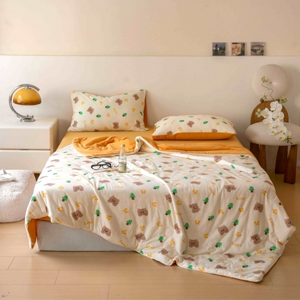 91家纺网 家纺一手货源 找家纺 （总）华超针织 2024新款全棉针织印花夏被