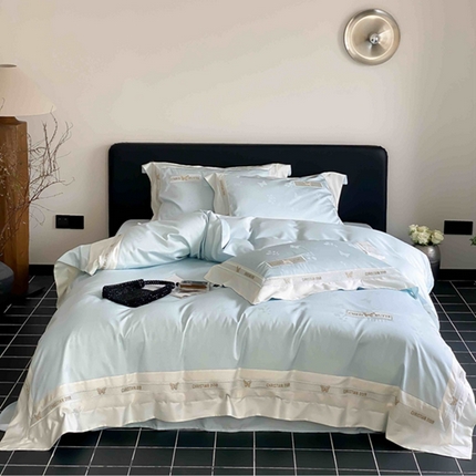 （总）馨蕊 2024新款春夏60S轻奢刺绣天丝棉四件套-蔷薇