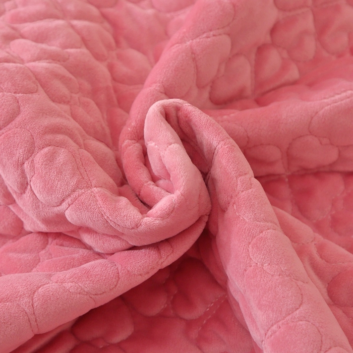 91家纺网 家纺一手货源 找家纺 芸锦豪 2024新款宝宝绒夹棉刺绣床笠 浅豆沙