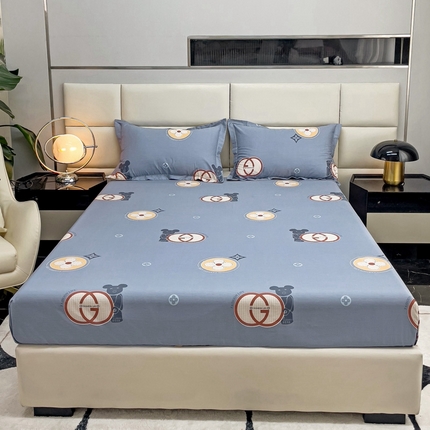 91家纺网 家纺一手货源 找家纺 （总1）卓越 工厂直营新款128*68全棉印花斜纹单床笠