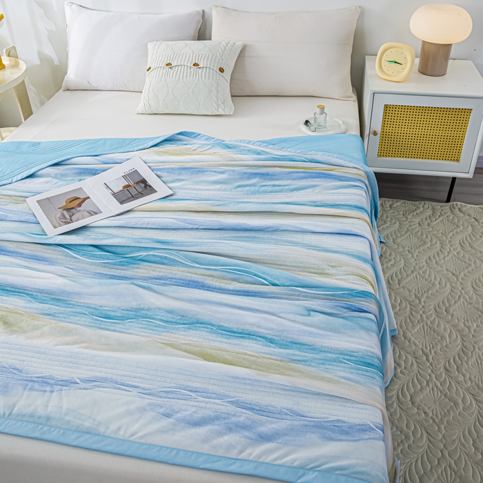 91家纺网 家纺一手货源 找家纺 博弈 2024新款凉感丝抗菌夏被 自由自在