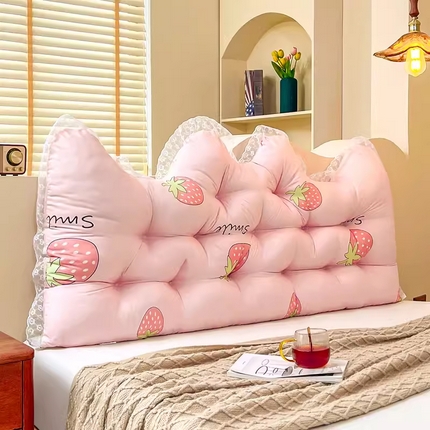 91家纺网 家纺一手货源 找家纺 （总）碧尔家居 2025新款可爱ins风床头靠垫床上靠枕大靠背绑带床靠背垫软包宿舍床靠垫