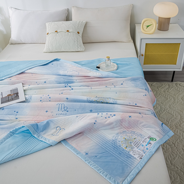 91家纺网 家纺一手货源 找家纺 博弈 2024新款凉感丝抗菌夏被 繁星