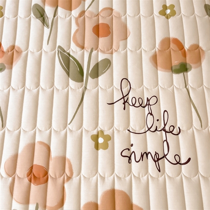 91家纺网 家纺一手货源 找家纺 （总）3C 2024新款全棉13372大豆夹棉印花花边床笠四件套