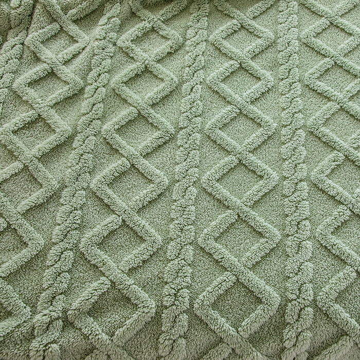 91家纺网 家纺一手货源 找家纺 芸锦豪 2024新款塔芙蓉多功能毯--双面塔夫绒包边 塔夫绒-抹茶绿