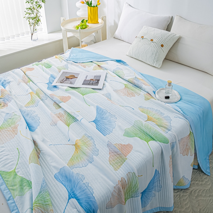 91家纺网 家纺一手货源 找家纺 博弈 2024新款凉感丝抗菌夏被 叶墨新晨